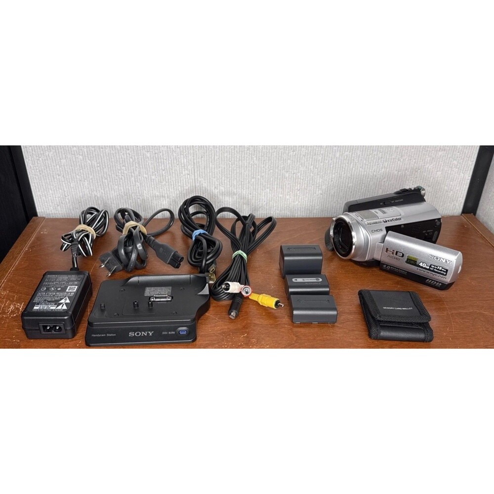 Sony HDR-SR5 Handycam 40GB HDD HD Camcorder 1080i Dock Tested Working